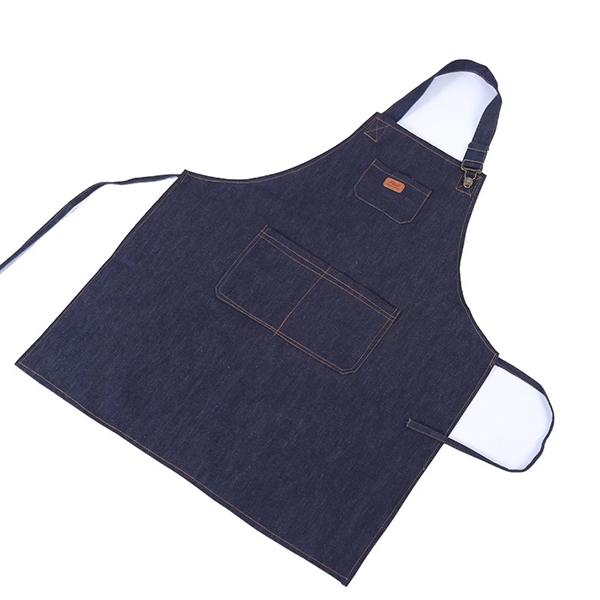 Silkscreen Bibbed Denim Apron