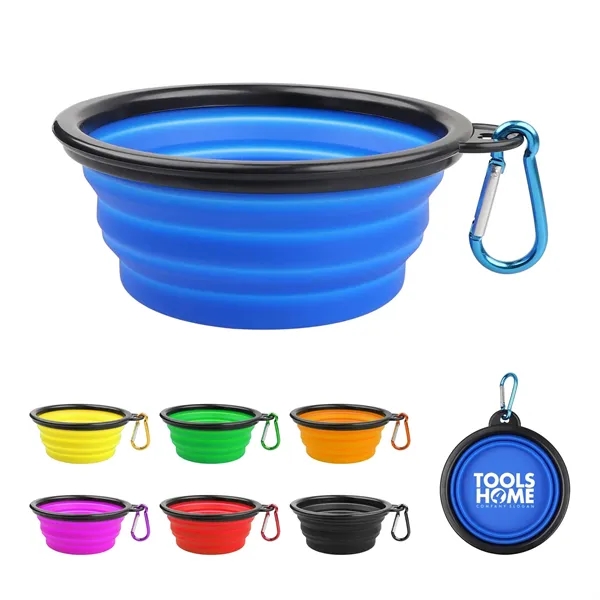 TPE Folding Pet Bowl with Carabiner Hook