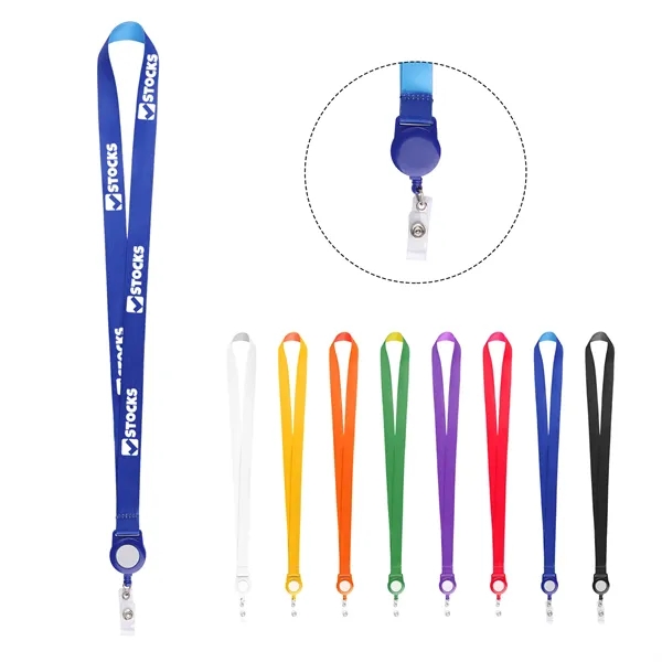 Custom Polyester Lanyard Combo with Retractable Badge Reel