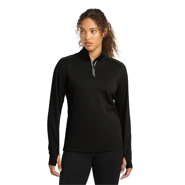 Sport-Tek Women's Sport-Wick Textured 1/4-Zip Pullover.