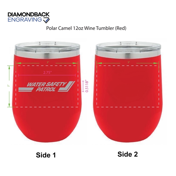 Polar Camel 12oz Wine Tumbler (Red)