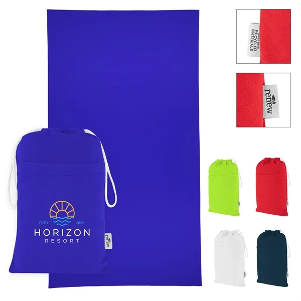Sand-Free rPET Beach Towel With Pouch