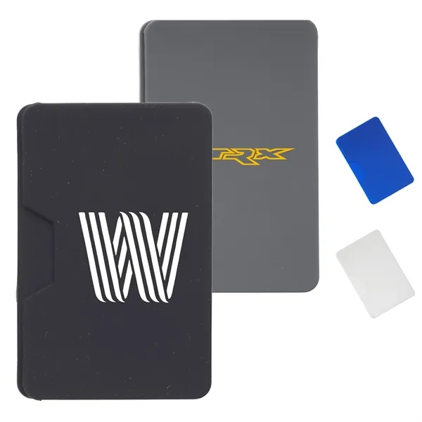 USA Silicone Adhesive Phone Wallet w/ Dual Pocket