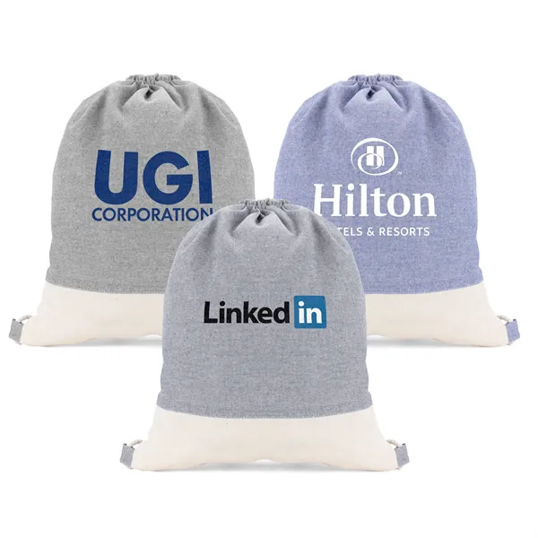 TwinTone Recycled Cotton Drawstring Bag