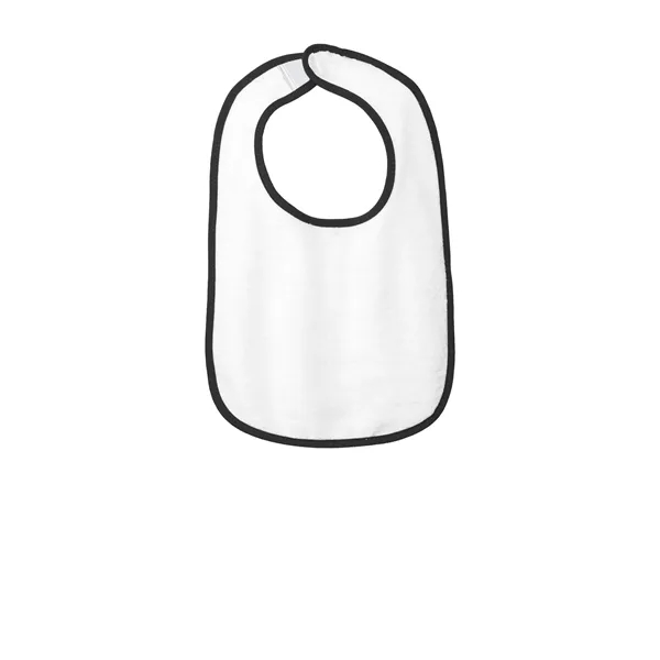 Rabbit Skins Infant Contrast Trim Terry Bib.