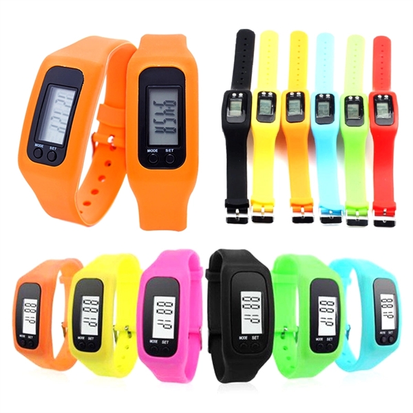 Multi-function Wrist Pedometer Watch With Custom Logo