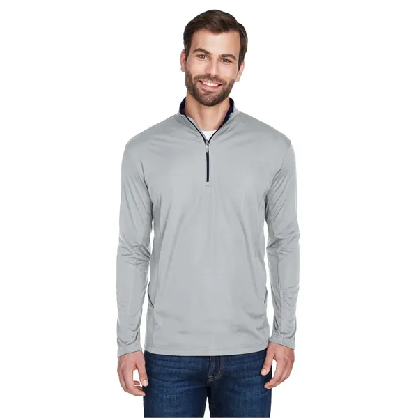UltraClub Men's Cool & Dry Sport Quarter-Zip Pullover