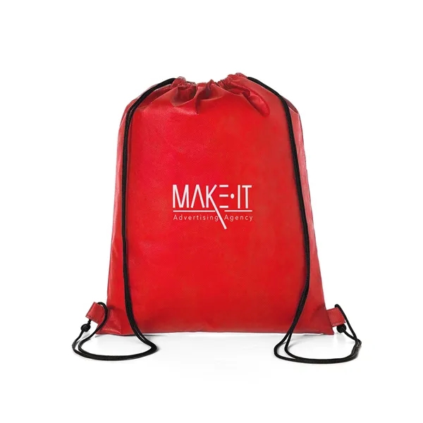 Hexagon Pattern Non-Woven Drawstring Backpack