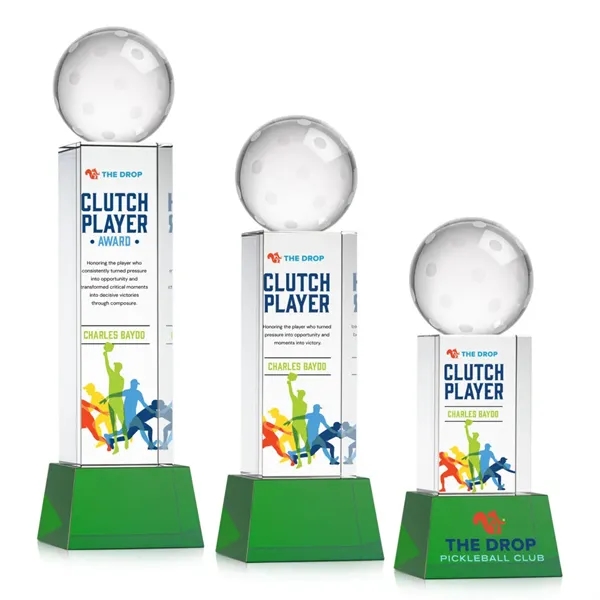 Pickleball VividPrint™ Award on Belcroft Base - Green