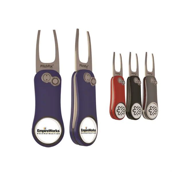 Pitchfix Hybrid 2.0 Golf Divot Tool with Custom Ball Marker