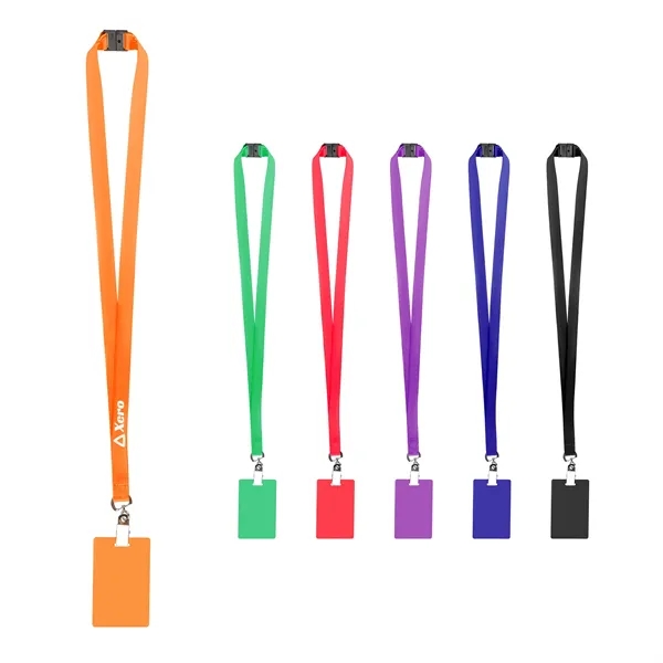 3/4" Polyester Breakaway Lanyard ID Holder Combo w/ PVC Card