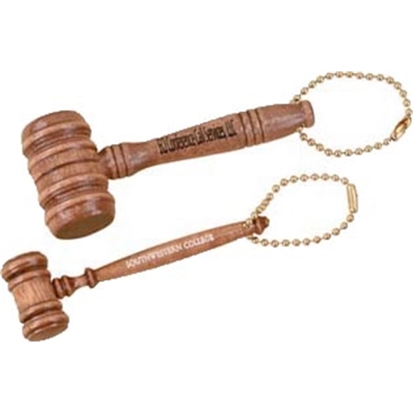 3.5" - Wood Gavel Keychains