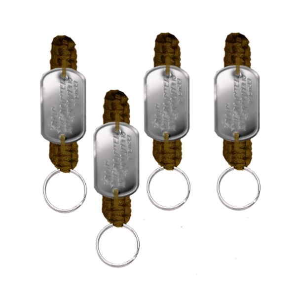 Paracord Survival Bracelet Dog Tag Key Chain/Fob