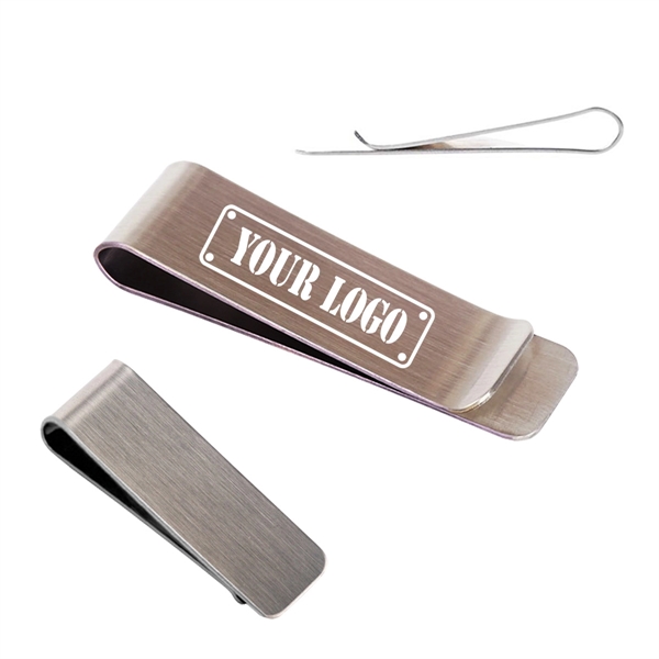 Stainless Steel Cash Money clip & Credit Card Holder