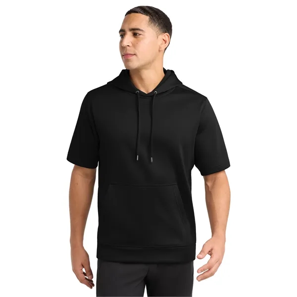 Sport-Tek Sport-Wick Fleece Short Sleeve Hooded Pullover.