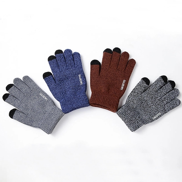 Knit Texting/Touch Screen Gloves with Direct Jacquard