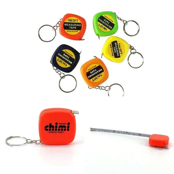 3FT ABS Mini Tape Measure Keychain, Retractable & Portable