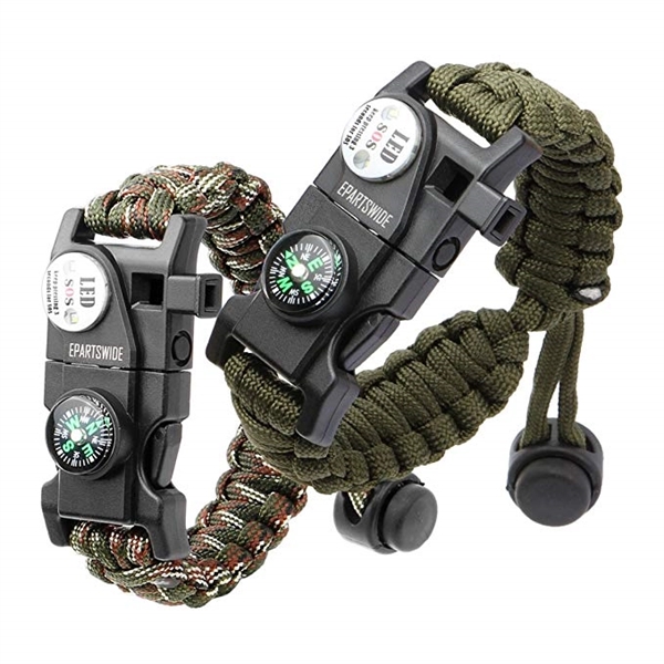 Paracord Survival Bracelet With SOS LED Flashlight