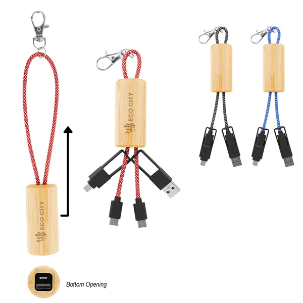 Bamboo Slider Multi-Chargin Cables