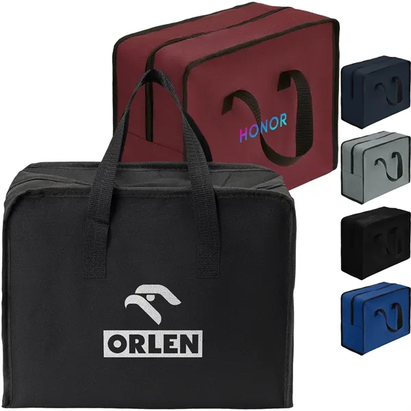 600D Insulated Slim Lunch Bag with Double Handles