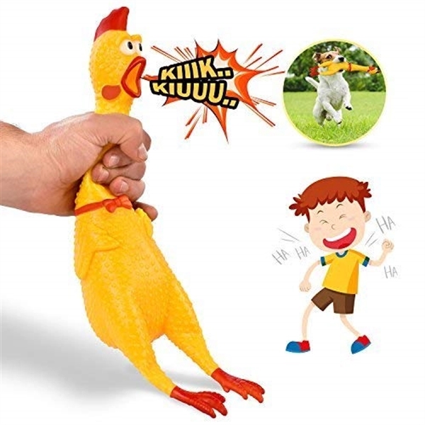 Rubber Screaming Chicken Toy For Kids & Pets