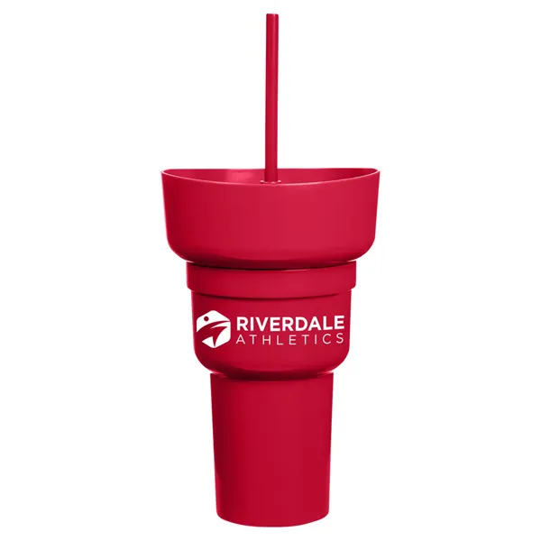Team 365. 1L Recycled PP Stadium Tumbler with Snack Bowl.