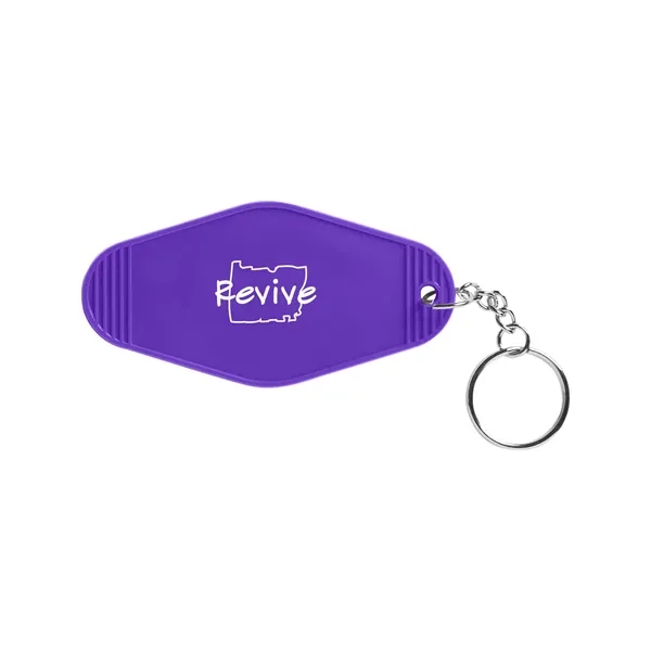 Recycled ABS Motel Keychain.