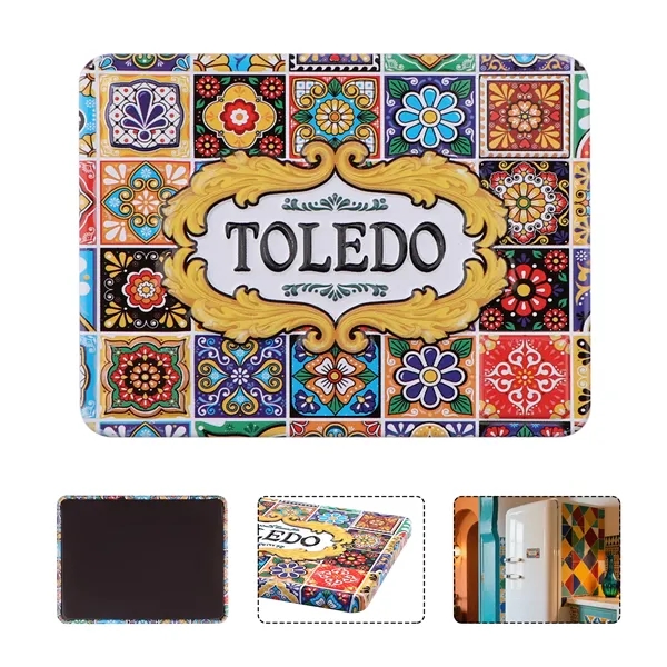3.15"x2.35" Tinplate 3D Fridge Magnets Tourist Souvenirs