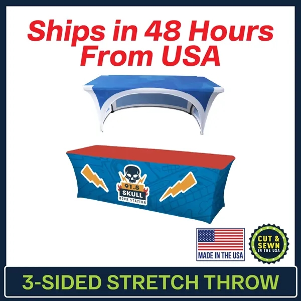 6ft x 30"T x 29"H 3-Sided Stretch Throw 48 Hour Service