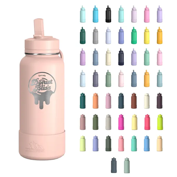 32 Oz. Hydrapeak Insulated Water Bottle w/Straw Lid