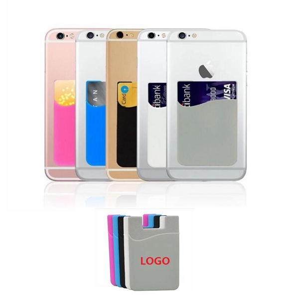 Phone Card Holder Adhesive Sleeve Silicone