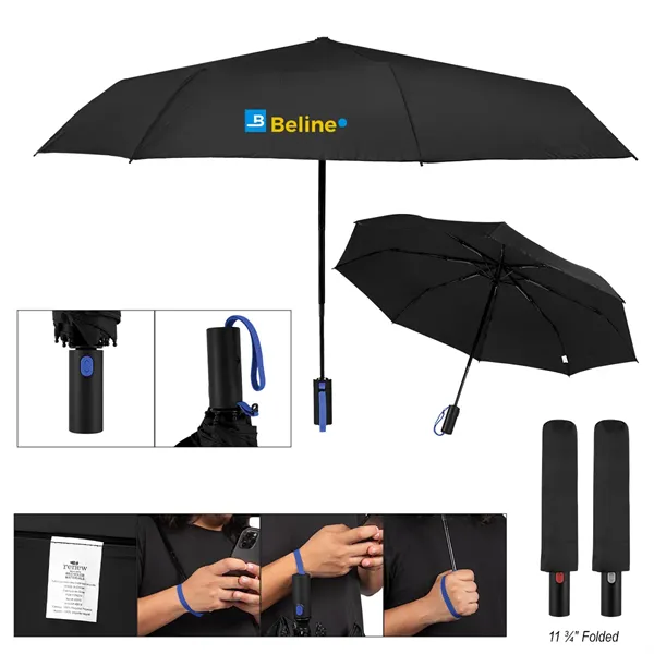 42" Arc rPET Telescopic Folding Umbrella