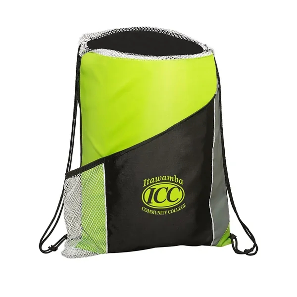 Sprint Angled Drawstring Sports Bag With Pockets.