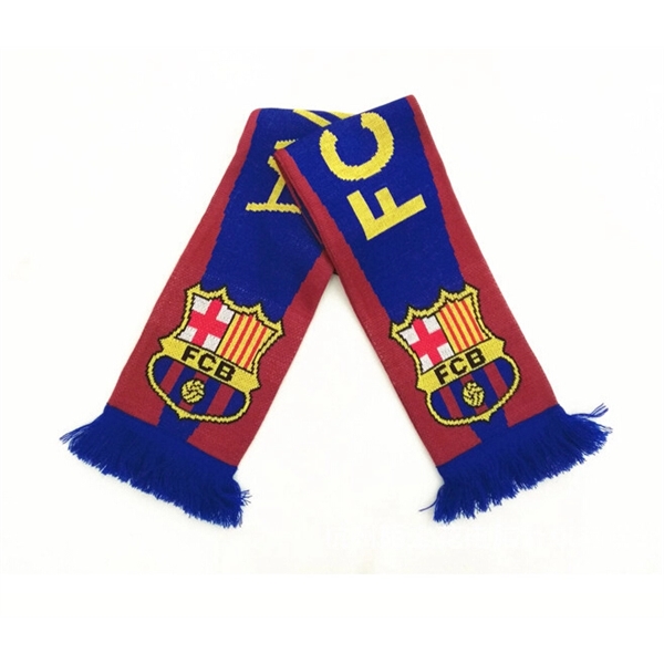 Double Full Size Printed Fans Woven Sport Scarf