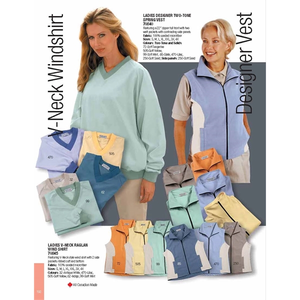 Ladies V-Neck Raglan Windshirt