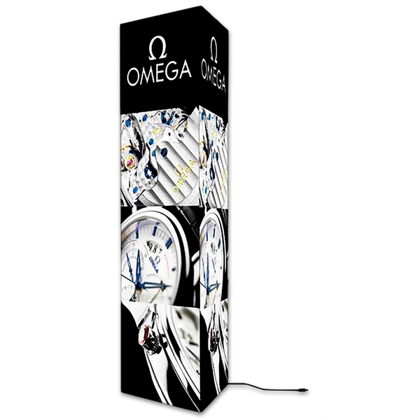 6' Triangle Tower LED Light Fabric Banner