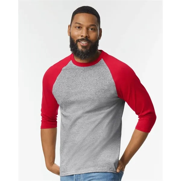 Gildan Unisex Heavy Cotton™ Raglan Three-Quarter Sleeve T...