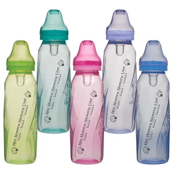 8 oz Assorted Color Evenflo Baby Bottles
