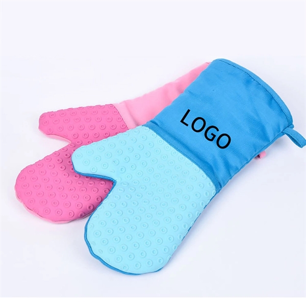 Cotton Heat Resistant Microwave Oven Mitt with Silicone Palm