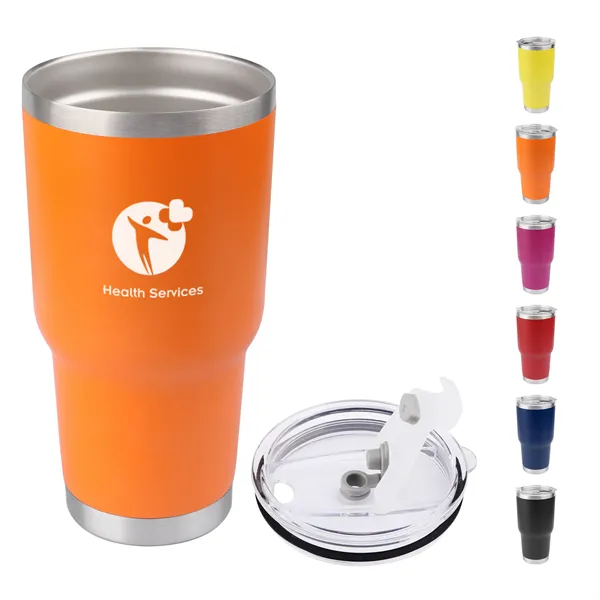 30Oz Stainless Steel Insulated Vacuum Travel Tumbler W/ Lid