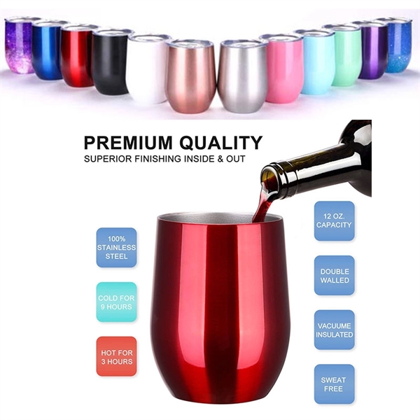 12 oz Double-insulated Stemless Glass