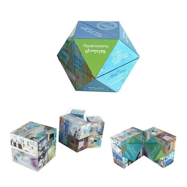 7CM Diamond-shaped Cube with Magnetic Overlay Advertising Cu