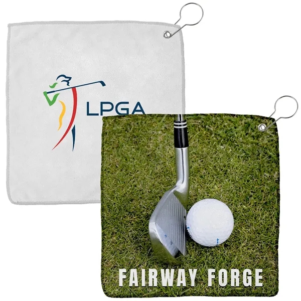 12" x 12" Sublimated Micro Fiber Golf Towel