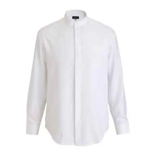 Edwards Flexbatiste Banded Collar Long Sleeve Men's Shirt