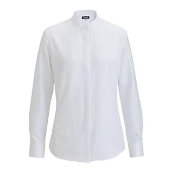 Flexbatiste Banded Collar Long Sleeve Ladies' Shirt