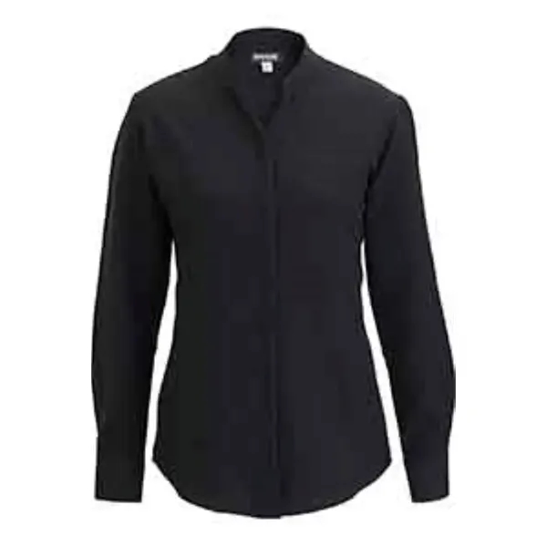 Flexbatiste Stand Up Collar Long Sleeve Ladies' Shirt