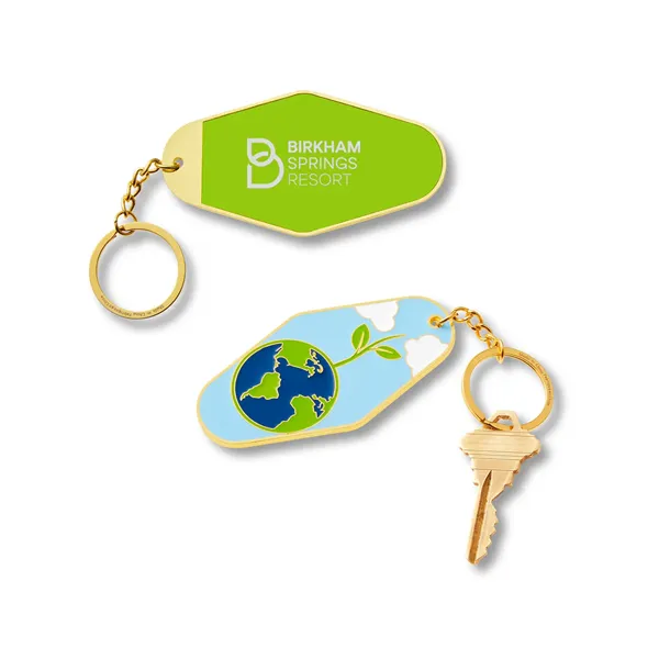 Earth Day Globe Metal Keychain