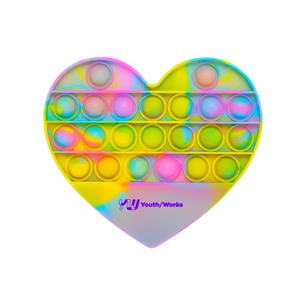 Push Pop Bubble Heart Shape Fidget Sensory Toy.