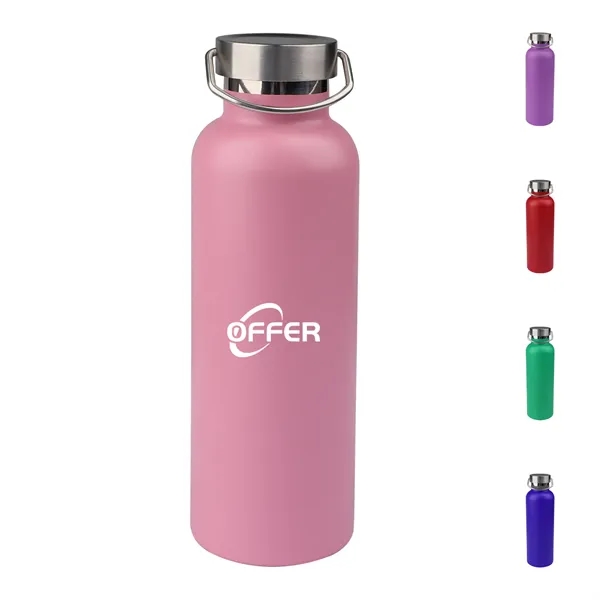 25oz insulated stainless steel water bottle w/Handle on Lid