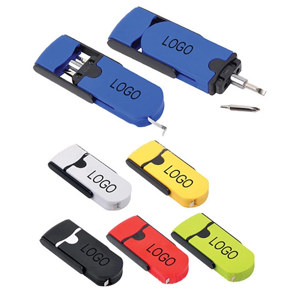 3-in-1 Mini Screwdriver Tool Set with Tape Measure in Case